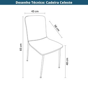 6-Kit-4-Cadeiras-Celeste-Rivatti-43-cm--Largura--em-Boucle-Off-White-e-Base-em-Aco-Preto-Pintada-a-Po-Desenho-Tecnico