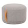 3--Puff-Rendondo-Lounge-Rivatti-35-cm--Altura--Estofado-Tecido-Cinza-Detalhe-PU-Marrom-Repelente-a-Agua
