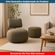 18-Puff-Rendondo-Lounge-Rivatti-35-cm--Altura--Estofado-Tecido-Verde-Detalhe-PU-Marrom-Repelente-a-Agua-Ambientada 18-Puff-Rendondo-Lounge-Rivatti-35-cm--Altura--Estofado-Tecido-Verde-Detalhe-PU-Marrom-Repelente-a-Agua-Ambientada