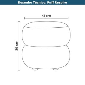 4-Puff-Redondo-Respiro-Rivatti-39-cm--Altura--Estofado-em-Boucle-Amarelo-Ocre-Desenho-Tecnico