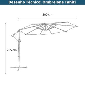 Ombrelone-Lateral-Tahiti-Bahamas-Fratini-300cm--larg--Base-Cruz-Aluminio-Marrom-Taupe-Capa-Poliester--8-