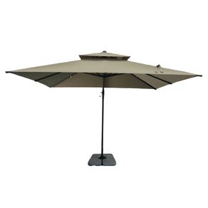 Ombrelone-Lateral-Trancoso-Tulum-Fratini-300-cm-Aluminio-Capa-Poliester-Marrom-Taupe-Base-Lateral-HDPE