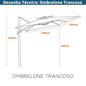 Ombrelone-Lateral-Trancoso-Tulum-Fratini-300-cm-Aluminio-Capa-Poliester-Marrom-Taupe-Base-Lateral-HDPE--4-