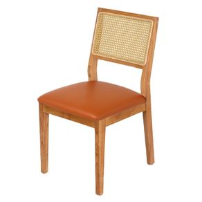 Cadeira-Nia-Or-Design-Estrutura-em-Madeira-Encosto-em-Tela-de-Rattan-Natural-Assento-PU-Caramelo