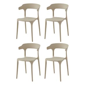 8-Kit-4-Cadeiras-Empilhaveis-Valeria-Rivatti-485--Largura--Assento-e-Base-em-PP-Fendi 8-Kit-4-Cadeiras-Empilhaveis-Valeria-Rivatti-485--Largura--Assento-e-Base-em-PP-Fendi