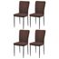 1-Kit-4-Cadeiras-V1005-Rivatti-40-cm--Largura--Estofado-em-Tecido-Marrom-e-Base-em-Aco-Preto