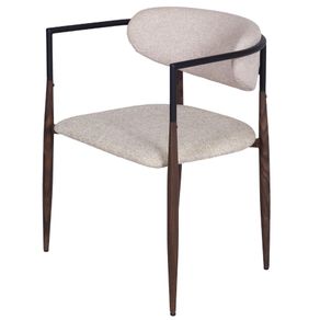 Cadeira-Fuji-Or-Design-Assento-e-Encosto-Linho-Boucle--Estrutura-Metal-Simulando-Madeira