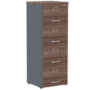 Armario-de-Arquivo-Oficio-PE25-em-MDP-com-4-Gavetas-Cor-Walnut-e-Grafito-01