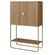 Balcao-Bar-Organico-Luna-Artesano-90-cm--larg--em-MDP-Hanover-Quatro-Portas-Base-Metal-Dourado