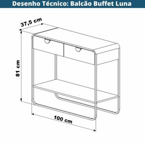 Aparador-Organico-Luna-Artesano-100-cm--larg--em-MDP-Hanover-Duas-Gavetas-Base-Metal-Dourado--5-