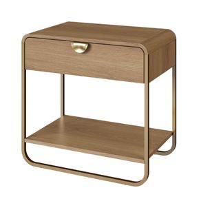 Mesa-de-Cabeceira-Organica-Luna-Artesano-60-cm--largura--em-MDP-Hanover-Uma-Gaveta-Base-Metal-Dourado