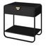 Mesa-de-Cabeceira-Organica-Luna-Artesano-60-cm--largura--em-MDP-Nero-Uma-Gaveta-Base-Metal-Preto