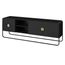 Rack-Organico-Luna-Artesano-180-cm--larg--em-MDP-Nero-Duas-Gavetas-Base-Metal-Preto