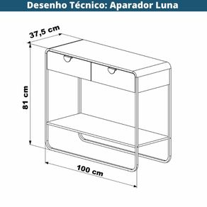 Aparador-Organico-Luna-Artesano-100-cm--larg--em-MDP-Nero-Duas-Gavetas-Base-Metal-Preto--5-