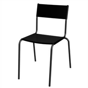 Cadeira-Empilhavel-Inmetro-TUTTI-Im-In-Assento-Encosto-Polipropileno-Preto-Base-Aco-Preto-Suporta-140KG