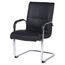 Cadeira-de-Escritorio-Locutor-Austin-Fratini-PU-Preto-Base-Fixa-Cromada