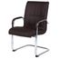 Cadeira-de-Escritorio-Locutor-Austin-Fratini-PU-Marrom-Base-Fixa-Cromada