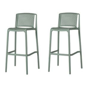 Kit-2-Banquetas-Empilhavel-Floripa-Fratini-100-cm--Altura--em-Polipropileno-Cor-Verde-Aloe