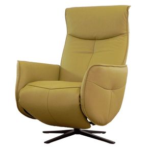 Poltrona-Massagem-Reclinavel-Nivo-Domi-Design-Couro-Natural-e-PU-Verde-Oliva-Controle-Base-Metal