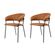 Kit-2-Cadeiras-com-Bracos-Mara-Rivatti-Estofada-em-Poliuretano--PU--Marrom-Base-em-Aco-Pintada-a-Po