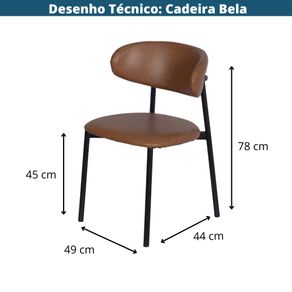 Cadeira-Bela-Napoli-Assento-Encosto-Revestido-em-PU-Caramelo-Estrutura-Metalica-Preta--6-