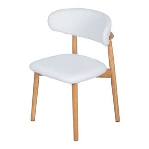Cadeira-Caribe-Alice-Assento-e-Encosto-Revestido-em-Tecido-Boucle-Off-White-Base-em-Madeira