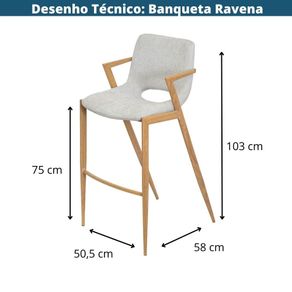 Banqueta-Ravena-com-Braco-Assento-e-Encosto-Linho-Cinza-Estrutura-Metalica-Simulando-Madeira--6-