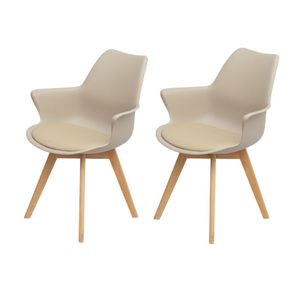 Kit-2-Cadeiras-com-Bracos-Joly-Wood-Or-Design-Assento-Em-Polipropileno-Fendi-Base-Madeira Kit-2-Cadeiras-com-Bracos-Joly-Wood-Or-Design-Assento-Em-Polipropileno-Fendi-Base-Madeira