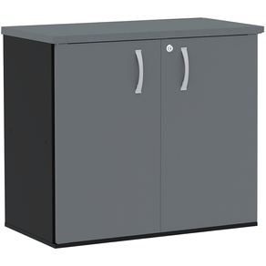 Armario-Baixo-Com-Duas-portas-PE25-em-MDP-Preto-e-Grafito-01 Armario-Baixo-Com-Duas-portas-PE25-em-MDP-Preto-e-Grafito-01