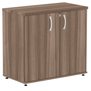 Armario-Baixo-P25-Pandin-80-cm--largura--em-MDP-Cor-Walnut-com-2-Portas-e-Prateleira