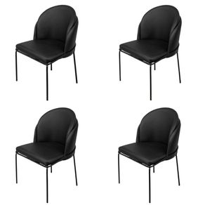 Kit-4-Cadeiras-Denali-Nevada-Or-Design-Revestimento-em-Tecido-Preto-Base-Aco-Pintado-Preto Kit-4-Cadeiras-Denali-Nevada-Or-Design-Revestimento-em-Tecido-Preto-Base-Aco-Pintado-Preto
