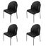 Kit-4-Cadeiras-Denali-Nevada-Or-Design-Revestimento-em-Tecido-Preto-Base-Aco-Pintado-Preto