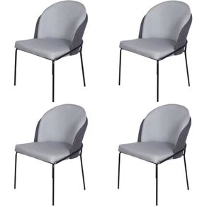Kit-4-Cadeiras-Denali-Nevada-Or-Design-Revestimento-em-Tecido-Cinza-Base-Aco-Pintado-Preto