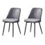 Kit-2-Cadeiras-Quebec-Barbara-Fratini-Revestido-em-Poliuretano--PU--Grafite-Base-em-Aco-Preto