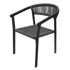 Cadeira-Empilhavel-Cannon-Trancoso-Aluminio-Preto-Assento-Encosto-Trama-Corda-Nautica-Grafite