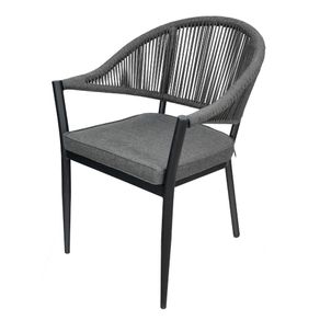 Cadeira-Empilhavel-Baia-Amalfi-Caraiva-Aluminio-Encosto-Trama-Corda-Nautica-Almofada-Grafite