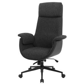 Cadeira-Presidente-Valencia-PU-Preto-Tecido-Grafite-Rodizio Cadeira-Presidente-Valencia-PU-Preto-Tecido-Grafite-Rodizio