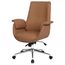 Cadeira-de-Escritorio-Diretor-Valencia-Fratini-em-PU-Caramelo-e-Base-Cromada-Rodizio