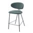 Banqueta-Alta-Pilar-Rivatti-101-cm--Altura--Estofada-Tecido-Verde-Folha-Base-Aco-Preta