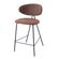Banqueta-Alta-Pilar-Rivatti-101-cm--Altura--Estofada-Tecido-Marrom-Base-Aco-Preta