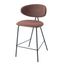 Banqueta-Alta-Pilar-Rivatti-101-cm--Altura--Estofada-Tecido-Marrom-Base-Aco-Preta