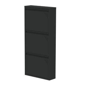 Sapateira-de-Aco-50-cm-com-3-Portas-Plus-com-Abertura-Simultanea-na-Cor-Preta Sapateira-de-Aco-50-cm-com-3-Portas-Plus-com-Abertura-Simultanea-na-Cor-Preta