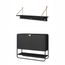 Kit-Sapateira-Organica-Luna-e-Cabideiro-com-Prateleira-Oslo-Artesano-MDP-Nero-Base-Metal-Preto