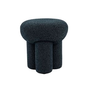 Puff-Redondo-Orbe-Rivatti-44-cm--Altura--Estofado-em-tecido-Azul-Noite