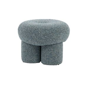 Puff-Redondo-Trium-Rivatti-35-cm--Altura--com-03-pes-Estofado-em-tecido-Azul-Ardosia