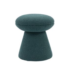 Puff-Redondo-Vertice-Rivatti-43-cm--Altura--Estofado-em-tecido-Azul-Celeste