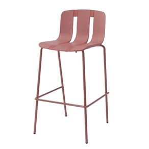 Banqueta-Linea-Rivatti-em-Polipropileno--PP--Terracota-blush-com-Base-Ferro-Resistente