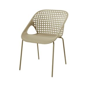 Cadeira-Empilhavel-Oceana-Rivatti-em-Polipropileno--PU--Fendi-com-Base-de-Aco