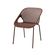 Cadeira-Empilhavel-Oceana-Rivatti-em-Polipropileno--PU--Marrom-Chocolate-com-Base-de-Aco