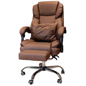 Cadeira-Escritorio-Presidente-Axen-Domann-Design-Assento-PU-Marrom-Chocolate-Base-Metal